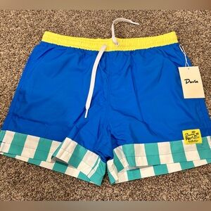 Blue and Yellow Swim Shorts